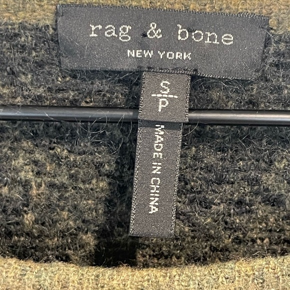 Rag & Bone Sinclair Mohair Blend Crew Neck Sweater, Army Green Camo Print, Small - Picture 6 of 15